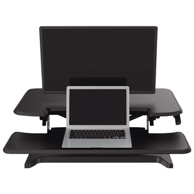Surélévateur De Bureau Avec Plateau Pour Clavier Pour Travailler Debout De Tygerclaw - Noir