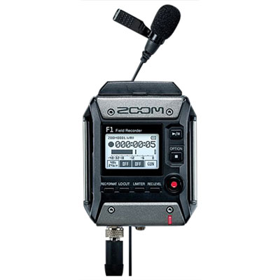 Zoom Digital Field Recorder with Lavalier Microphone (F1LP)