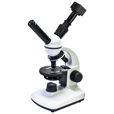 Walter Products 40x - 400x Dual View Compound Microscope with Built-in Camera (2057TLEDDNS5)