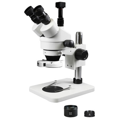 Walter Products 3.5x - 90x Trinocular Stereo Microscope with Built-in Camera (WP1FZIFR07DNS5)