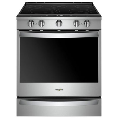 Whirlpool 30" Slide-In Electric Range (YWEE750H0HZ) -Stainless - Open Box - Perfect Condition