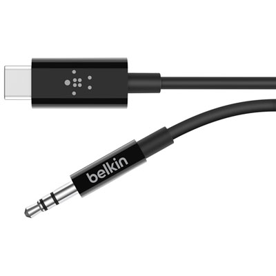 Belkin 0.9m (3 ft.) USB-C/3.5mm Stereo Cable - Black