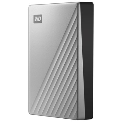 Image of WD My Passport Ultra 4TB USB-C Portable External Hard Drive for Mac (WDBPMV0040BSL-WESN) - Silver