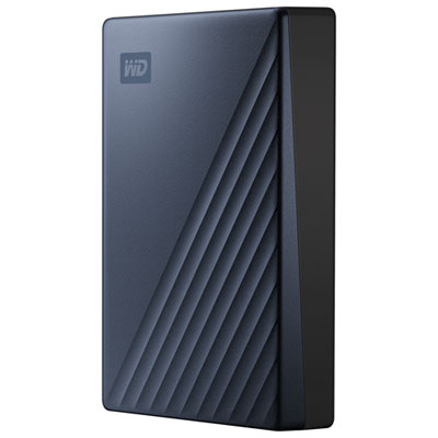 WD My Passport Ultra 4TB USB-C Portable External Hard Drive (WDBFTM0040BBL-WESN) - Blue Good Faster External Drive