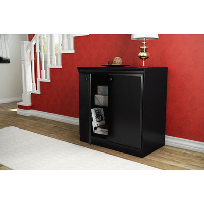 Image of Morgan 2-Drawer Storage Cabinet - Pure Black