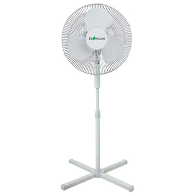 "Ecohouzng Oscillating Pedestal Fan - 16"" - White"