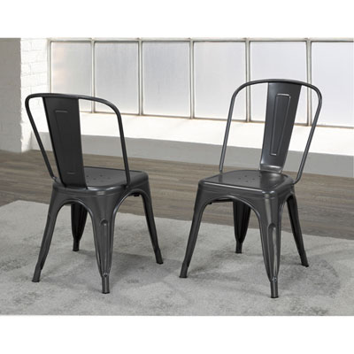 Mercury Contemporary Dining Chair - Set of 2 - Grey