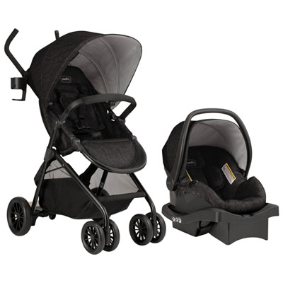 Image of Evenflo Sibby Standard Stroller with LiteMax 35 Infant Car Seat - Charcoal