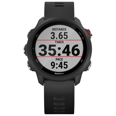 Garmin Forerunner 245 Music 30mm GPS Watch with Heart Rate Monitor - Large - Black Great for running