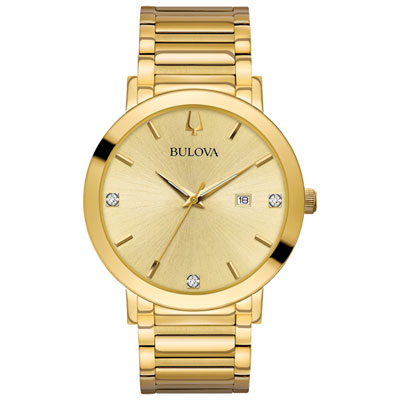 Image of Bulova Futuro Quartz Watch 42mm Men's Watch - Gold-Tone Case, Bracelet & Champagne Dial