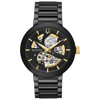 Image of Bulova Futuro Automatic Watch 42mm Men's Watch - Black Case, Bracelet & Black Dial
