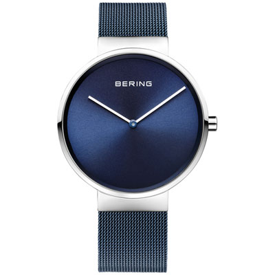 Image of Bering Classic 39mm Casual Watch - Blue/Silver