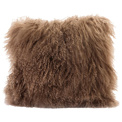 Image of Moe's Home Lamb Fur Decorative Pillow - Natural