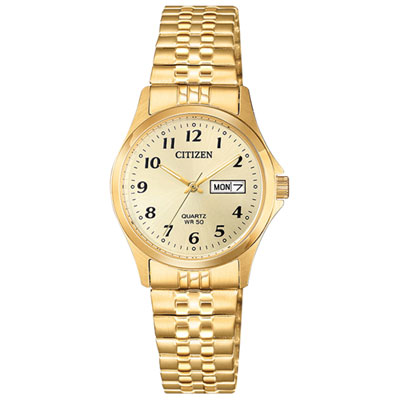 Image of Citizen Quartz Quartz Watch 26mm Women's Watch - Gold-Tone Case & Expansion & Champagne Dial