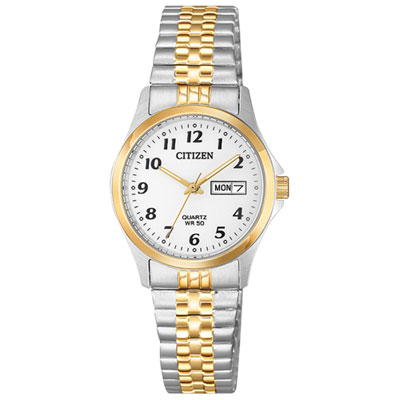 Image of Citizen Quartz Quartz Watch 26mm Women's Watch - Two-Tone Case & Expansion & White Dial