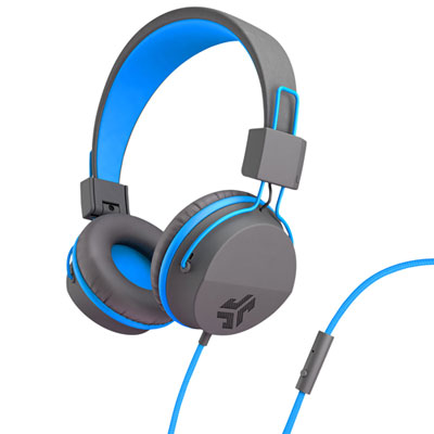 Image of JLab JBuddies Sound Isolating Headphones - Grey/Blue