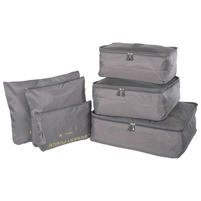 Nicci Luggage 6-Piece Travel Organizer Set - Grey these bags are a game changer, i used them on a few trips this year and they made it so easy to plan and pack the right amount of clothes and keep it all neat in my luggage