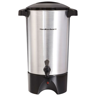 Image of Hamilton Beach Drip Coffee Maker Urn - 45-Cup - Stainless Steel