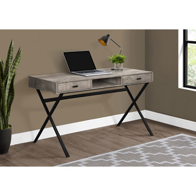 Monarch Computer Desk with Storage - Taupe