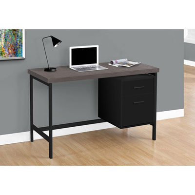Monarch Computer Desk with Filing Cabinet - Black