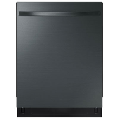 Image of Samsung 24   48dB Built-In Dishwasher w/ Stainless Tub & Third Rack (DW80R5061UG/AA) -Black Stainless