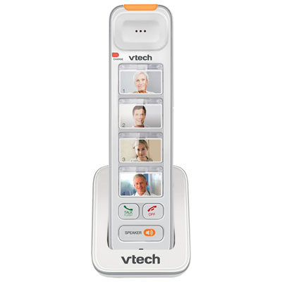 Image of VTech CareLine 1-Handset DECT 6.0 Photo Dial Cordless Phone (SN5307) - White