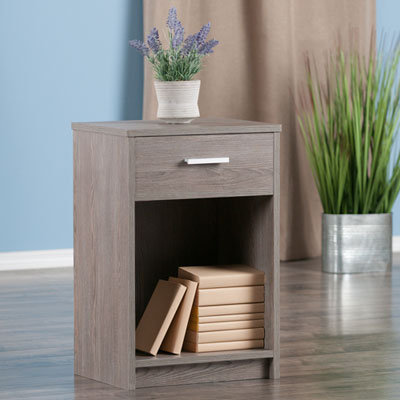 Image of Rennick Transitional Rectangular Accent Table - Ash Grey