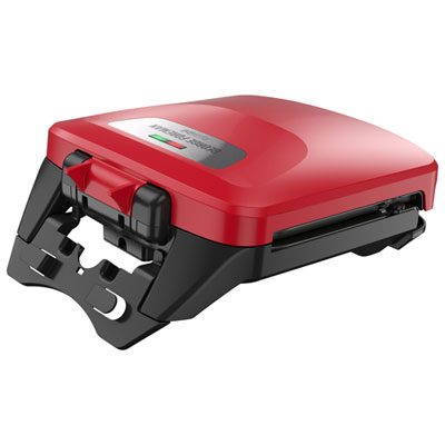Image of George Foreman Rapid Grill 4-Serving Electric Grill - Red