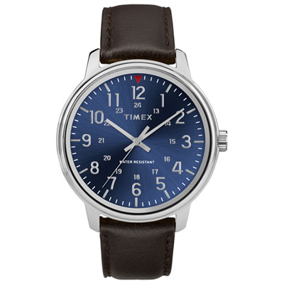 Image of Timex 43mm Men's Casual Watch - Brown/Blue/Silver