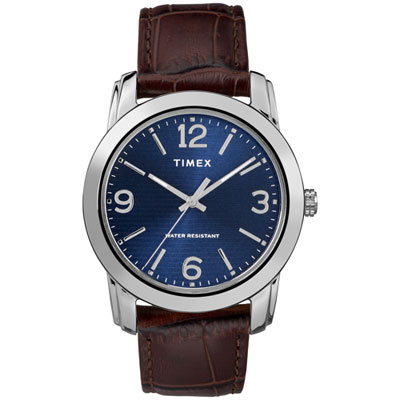 Image of Timex 39mm Men's Casual Watch - Brown/Blue/Silver