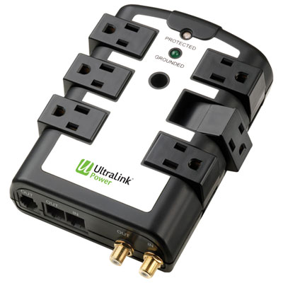 Image of UltraLink 6-Outlet Rotating Surge Protector (ELC75)