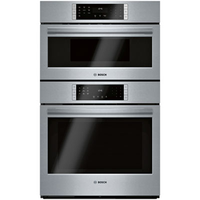 Bosch 30" Self-Clean True Convection Electric Combination Wall Oven (HBL87M53UC) - Stainless Steel Wall Oven and Microwave Combo