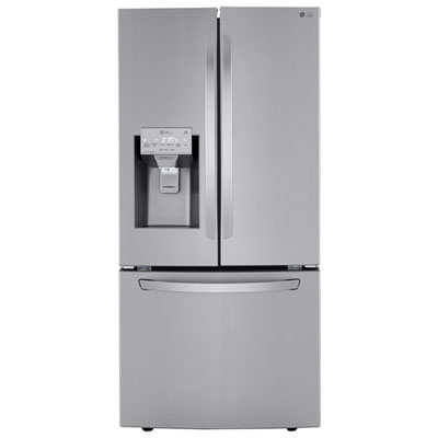 LG 33" 24.5 Cu. Ft French Door Refrigerator with Water & Ice Dispenser (LRFXS2503S) -Stainless Steel LG 33 inch