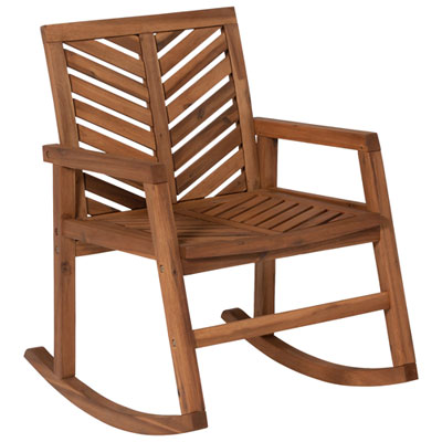 Image of Winmoor Home Chevron Rocking Patio Chair - Brown