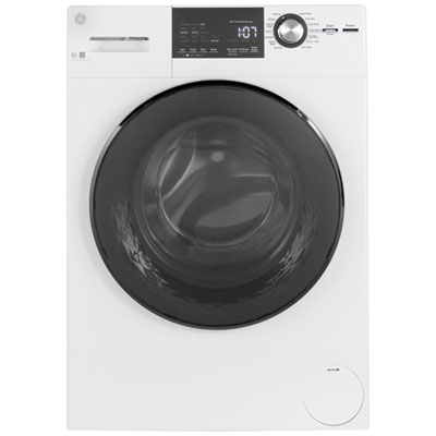 GE 2.8 Cu. Ft. Front Load Steam Washer (GFW148SSMWW) - White Compact and efficient, but lacks cleaning power