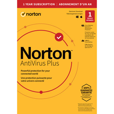 Image of Norton AntiVirus Plus (PC/Mac) - 1 Device - 2GB Cloud Backup - 1-Year Subscription