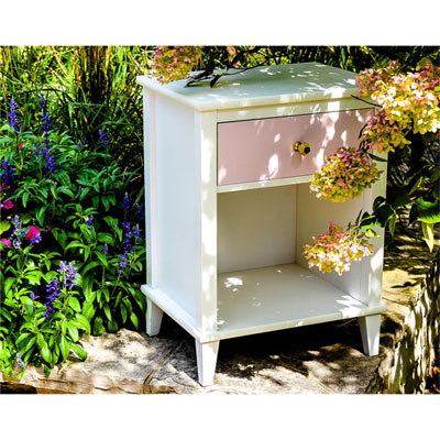 Monarch Hill Poppy Contemporary 1-Drawer Kids Nightstand - Pink