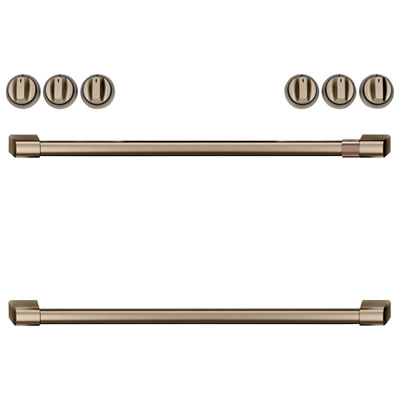 Café 8-Piece Electric Cooktop Handle Kit (CXFCEHKPMBZ) - Brushed Bronze 