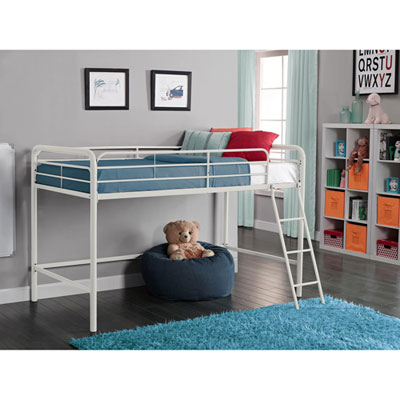 Image of Junior Contemporary Bunk Bed - Twin - White