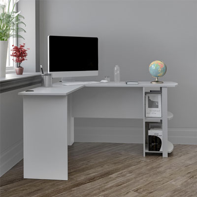 Image of Dakota L-Shaped/Corner Desk - Dove Grey