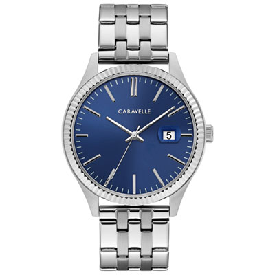 Image of Caravelle 41mm Men's Casual Watch - Silver/Blue