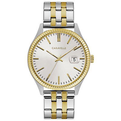 Image of Caravelle 41mm Men's Casual Watch - Silver/Gold