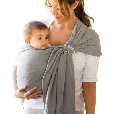 Image of Moby Classic Ring Front & Hip Sling Carrier - Pewter