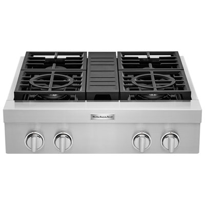 Image of KitchenAid 30   4-Burner Gas Cooktop (KCGC500JSS) - Stainless Steel