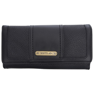 Pochette-Portefeuille À Trois Volets Rfid Pineridge De Roots - Noir