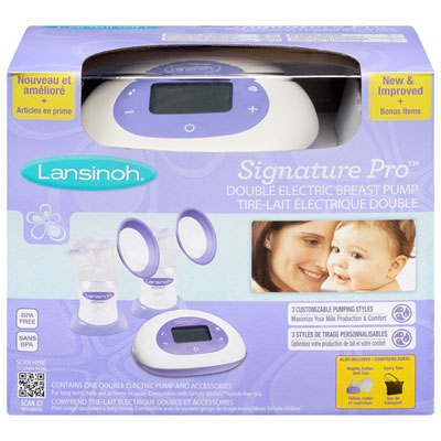 Lansinoh SignaturePro Double Electric Breast Pump, Portable, LCD