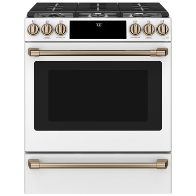 Café 30" 5.6 Cu. Ft. True Convection 6-Burner Slide-In Gas Range (CCGS700P4MW2) - Matte White Best part of this oven for me, is how easy it is to clean