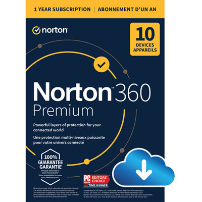 Image of Norton 360 Premium (PC/Mac) - 10 Devices - 75GB Cloud Backup - 1-Year Subscription - Digital Download