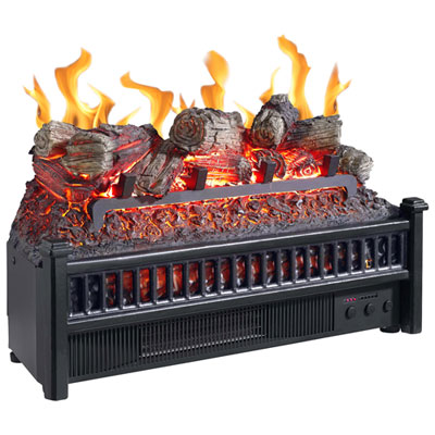 Image of Pleasant Hearth Electric Log Insert with Heater - 4777 BTU - Black