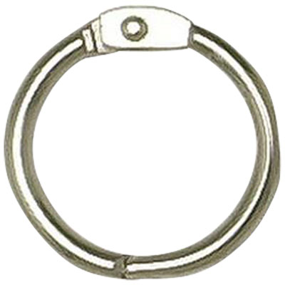 Acme United 0.75" (19.05 mm) Nickel Plated Loose-Leaf Ring (75075) - 100 Pack